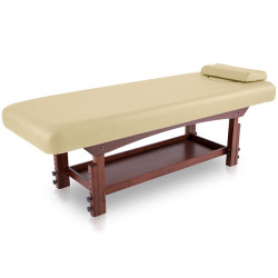 Επαγγελματικό Κρεβάτι Beige Luxury Spa Μασάζ Αισθητικής Φυσικοθεραπείας Σταθερό Ξύλινο 